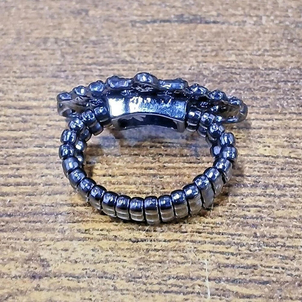 Vintage Princess Crown Tiara Style Stretch Band Ring - Picture 3 of 6